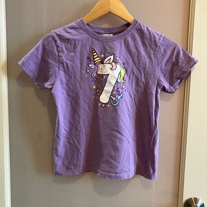Purple Unicorn #7 Kids T-Shirt (birthday)